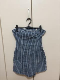 ZARA ストライプ ブルーワンピース