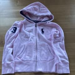 RALPH LAUREN ジップアップパーカー ピンク 120