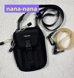 ナナナナ コーデュラポーチバッグ ブラック