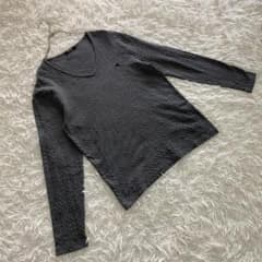 バーバリーブラックレーベル/BURBERRY【L】長袖カットソー Vネック