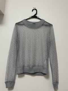 zara ビジューシースルートップス