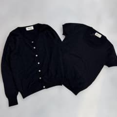 Mannaマンナ　ラメ入りアンサンブル　カーディガン　ブラック