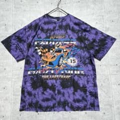 H65 パープルタイダイ レーシングTシャツ ストリート シーイン アメカジ