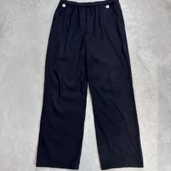 レリアン　大きいサイズ　ストレッチ/ワイドスラックス　ネイビー　3Lサイズ