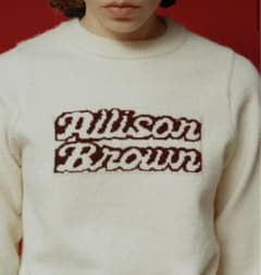 アリソンブラウン　ニット　セーター　ホワイト　レッド　ボルドー　ミニ　紗栄子