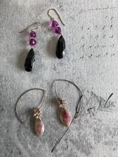 天然石ピアス　セット販売　K