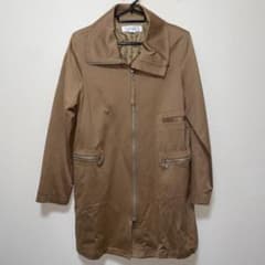 GIVY ギビー　美品　レディース　美品　ベージュ ジップアップコート　薄手