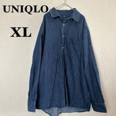 UNIQLO ダークブルー デニムシャツ メンズ　XL