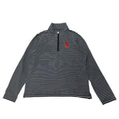 Munsingwear ストライプシャツ ハーフジップ Lサイズ