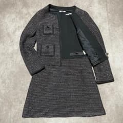 ルイシャンタン （38） セットアップ　ノーカラージャケット　膝丈ワンピース