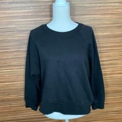 ザラ ZARA トレーナー スウェット Sサイズ 黒 ブラック 長袖 無地