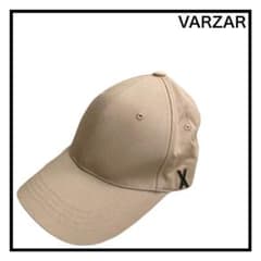 VARZAR　キャップ　ロゴ入り　ベージュ　レディース　帽子　ワンポイント　綿