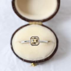 シトリン 天然石リング フリーサイズ H0406