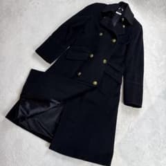 マックスアンドコー　金ボタン　ウール　ロングコート　ブラックM イタリア製　美品